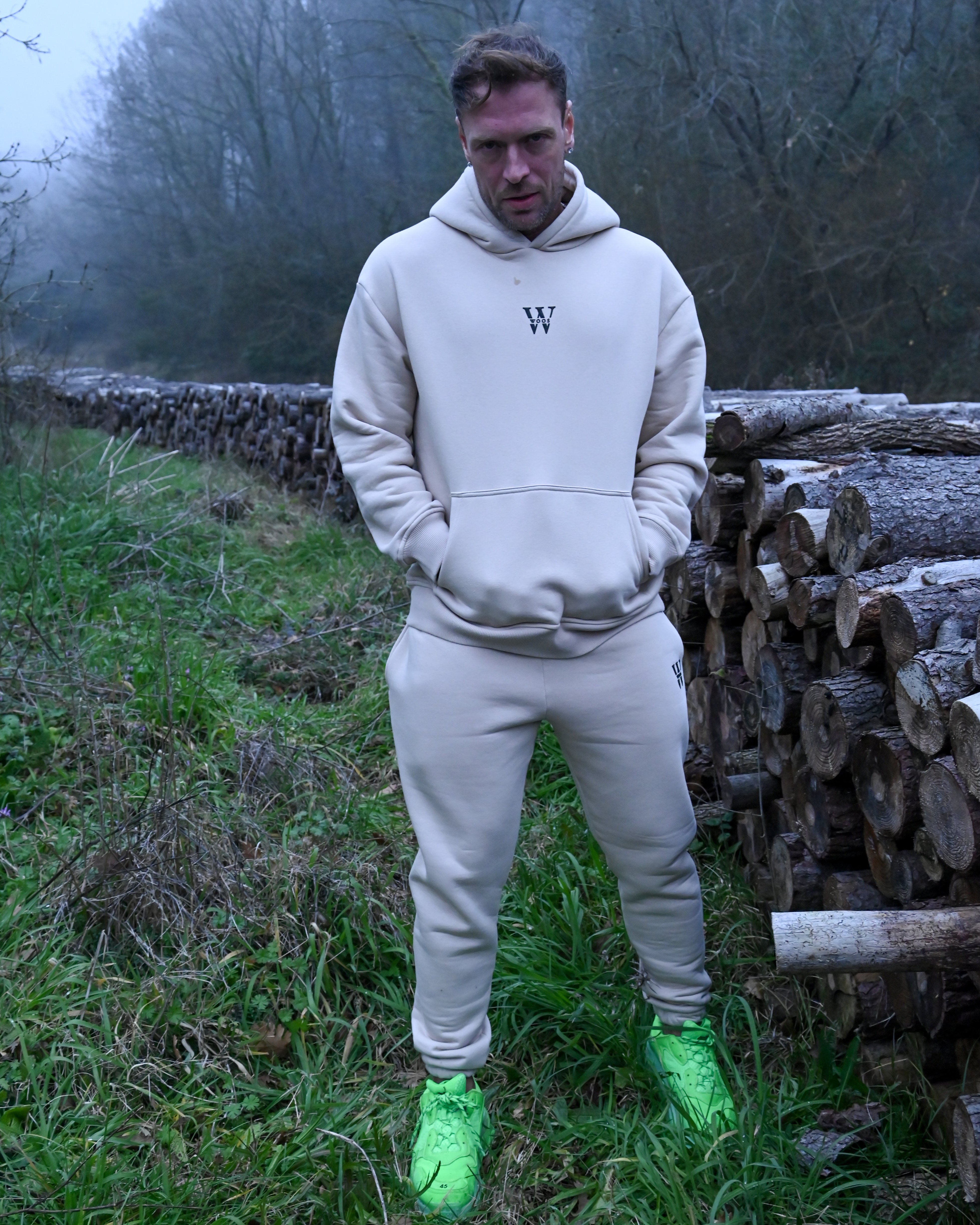 MOURNE HOODIE MEN CREAM