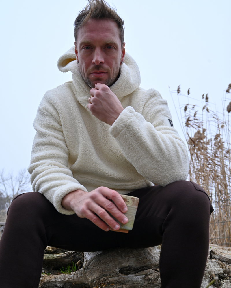 CLOUD SHERPA HOODIE MEN OFF WHITE