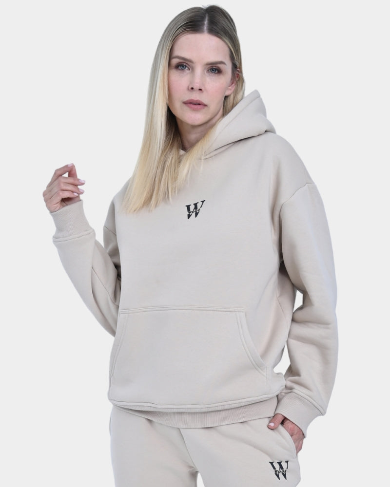 women cream hoodie, stylish hoodie, plus size hoodie, women activewear