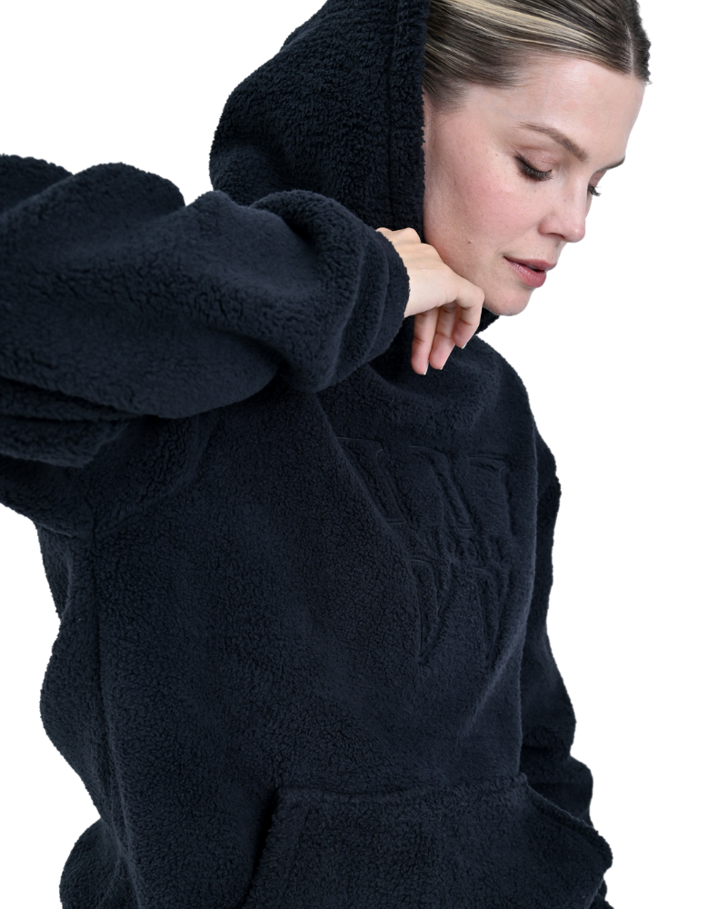 WEY SHERPA HOODIE WOMEN BLACK