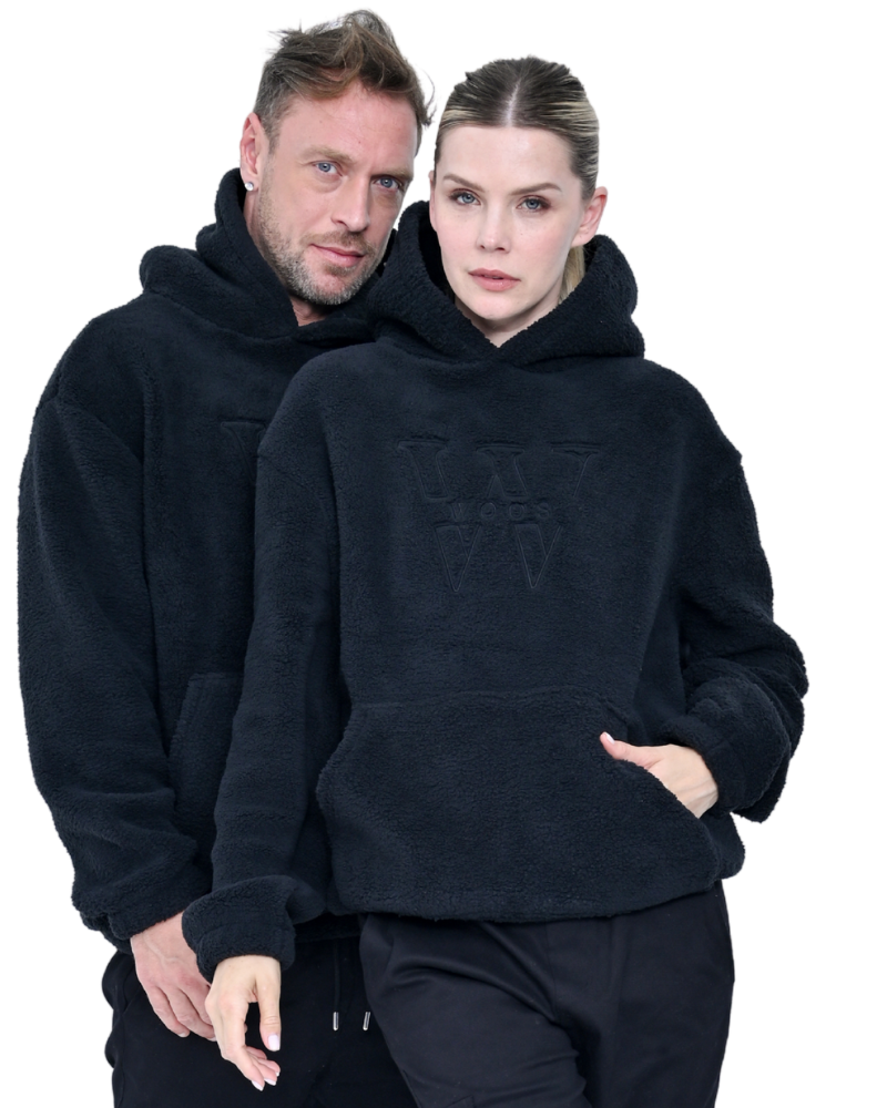 WEY SHERPA HOODIE WOMEN BLACK