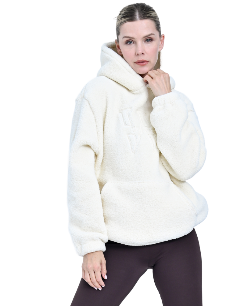 WEY SHERPA HOODIE WOMEN OFF WHITE