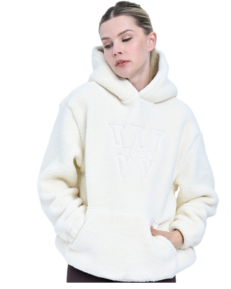 WEY SHERPA HOODIE WOMEN OFF WHITE