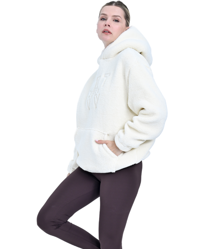 WEY SHERPA HOODIE WOMEN OFF WHITE