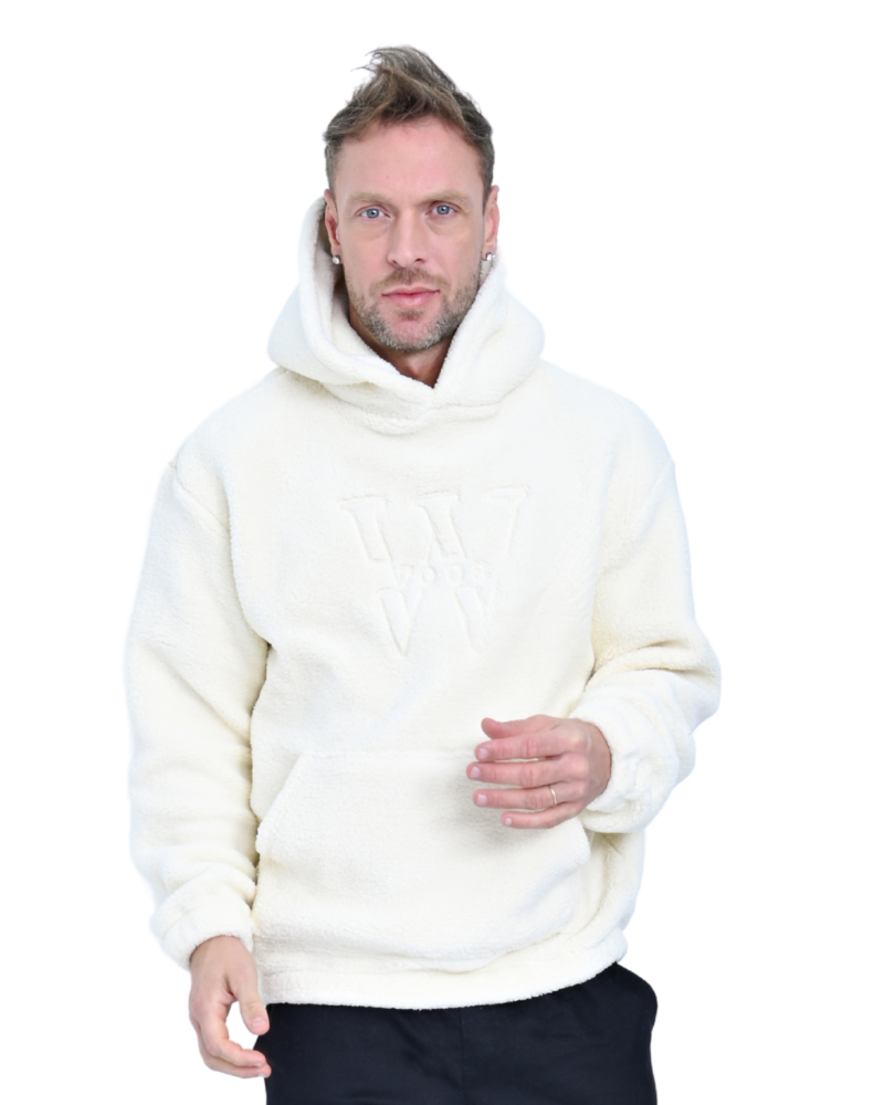 WEY SHERPA HOODIE MEN OFF WHITE