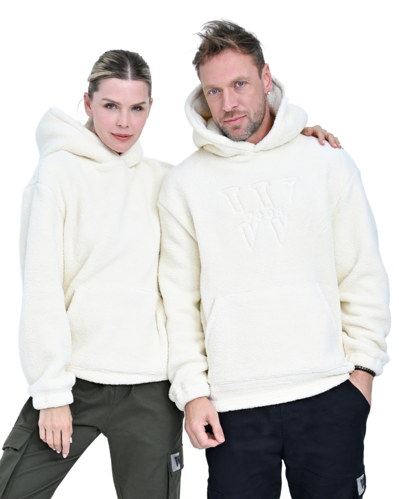 WEY SHERPA HOODIE MEN OFF WHITE